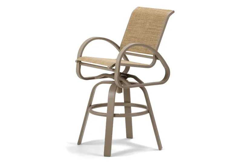 Aruba Sling Bar-Height Swivel Armless Cafe Chair – Telescope Casual