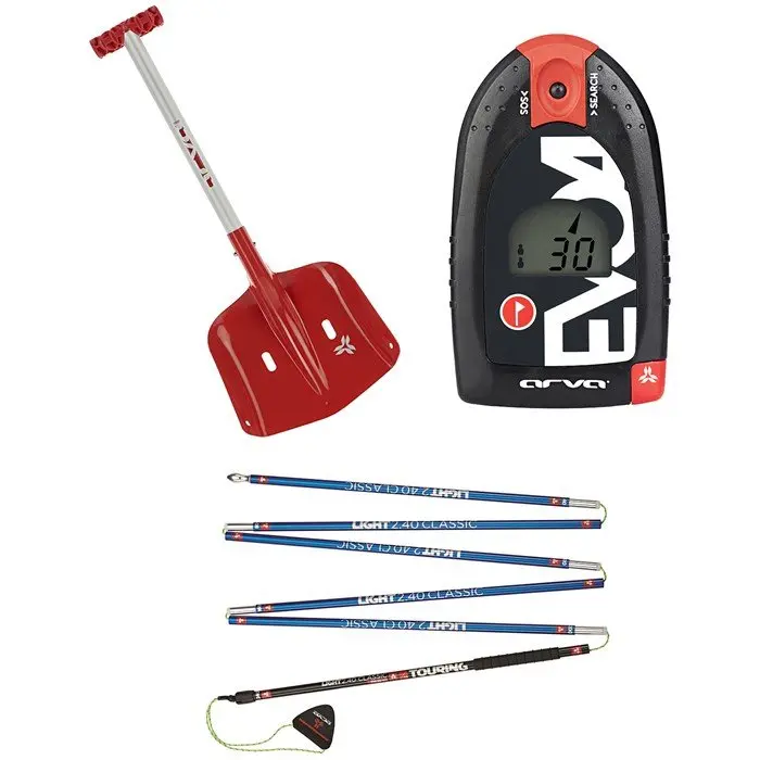 ARVA Evo 4 Avalanche Safety Kit with Beacon, Probe, and Shovel