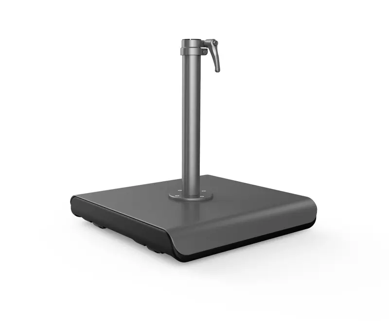 Athens 108 lb Cast Aluminum Square Umbrella Base with Wheels