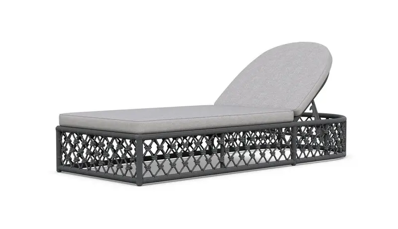 Azurro Living Amelia Chaise Lounge in Ash