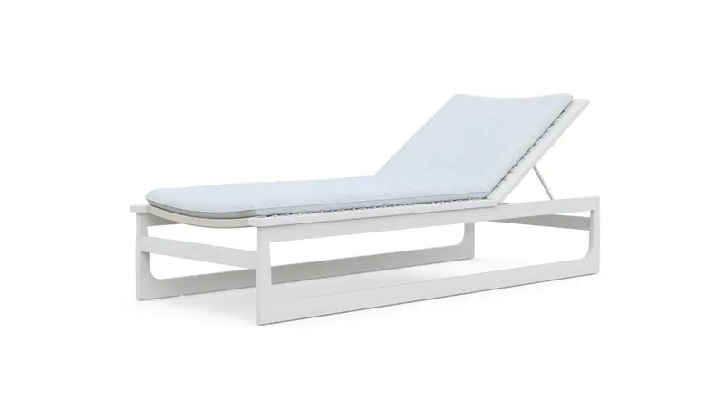 Azurro Living Cozumel White Chaise Lounge