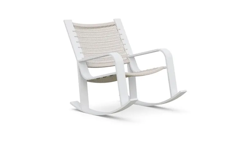 Azurro Living Cozumel White Rocking Chair