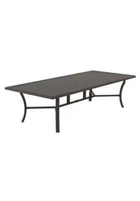 Banchetto 108 x 48-Inch Rectangular Knock-Down Umbrella Dining Table by Tropitone