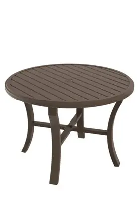 Banchetto 42-Inch Round Umbrella-Ready Dining Table by Tropitone