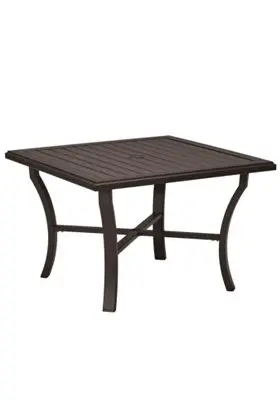 Banchetto 42″ Square Umbrella Dining Table – Sleek Modern Design by Tropitone