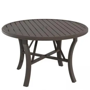 Banchetto 48″ Round Pedestal Dining Table with Umbrella Cutout by Tropitone