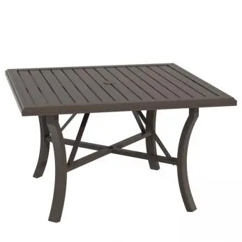 Banchetto 48″ Square Pedestal Dining Table with Umbrella Cutout by Tropitone