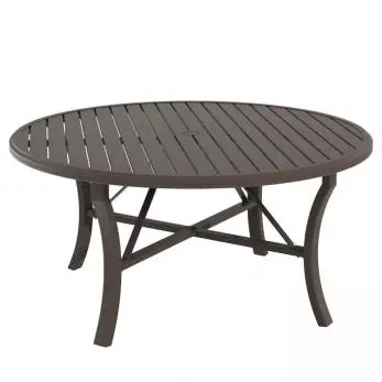 Banchetto 60″ Round Pedestal Dining Table with Umbrella Cutout by Tropitone