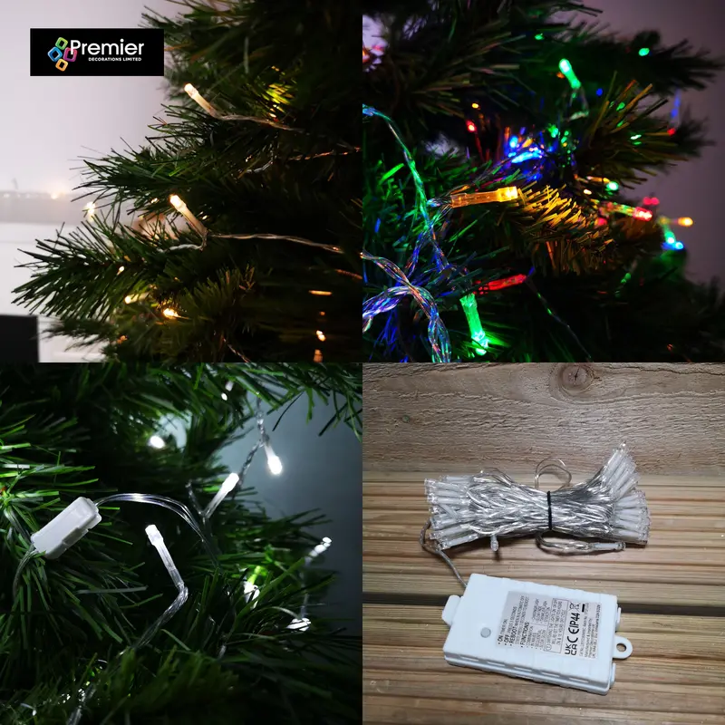 Battery-Powered Timed Christmas String Lights – Select Length & Color