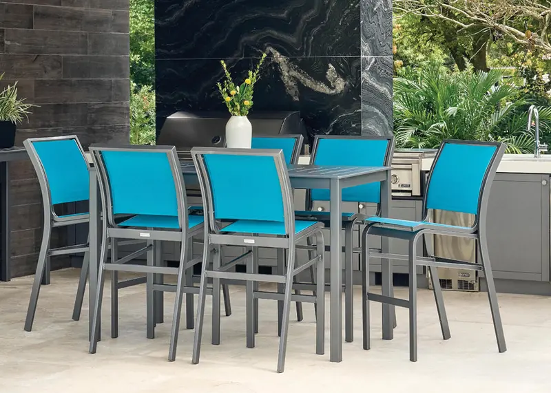 Bazza Balcony-Height Sling Chair – Space-Saving Cafe Seating by Telescope Casual