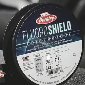 Berkley FluoroShield Fluorocarbon Line – Abrasion-Resistant Clear Leader Material