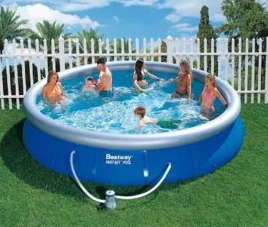 Bestway 15ft Fast-Set Inflatable Pool Kit – 36″ Deep Swimming/Paddling Set with Filter Pump