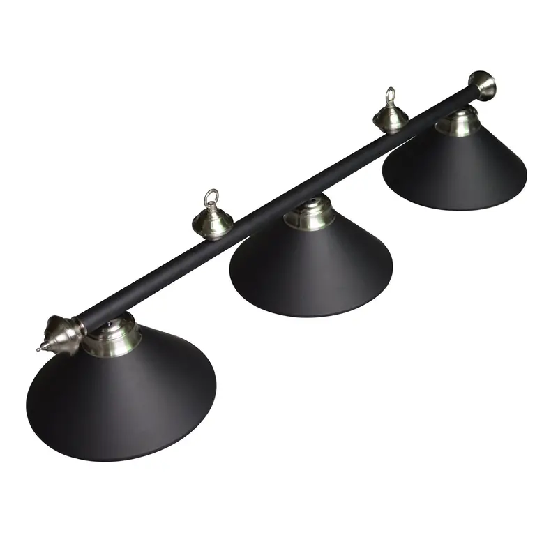 Black 3-Shade Billiards Pendant Light Fixture