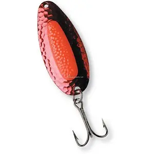 Blue Fox Pixee Spoon – 1/2 oz, Metallic Red/Fluorescent Orange Finish