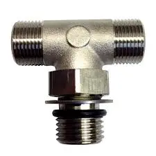 Boss-Style T-Fitting for Hydraulic Lines