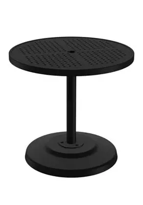 Boulevard 30″ Round Pedestal Dining Table with Umbrella Cutout by Tropitone