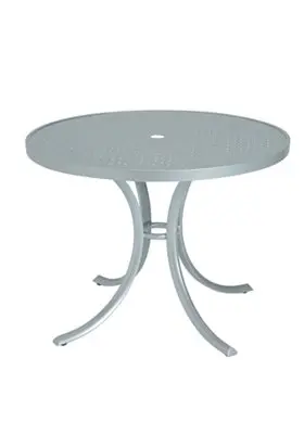 Boulevard 36″ Round Umbrella Dining Table – Durable Aluminum Construction by Tropitone