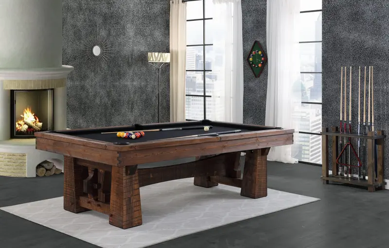 Bull Run 8-Foot Slate Pool Table – Heavy-Duty Commercial-Grade Build