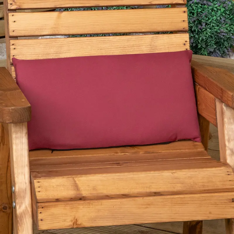 Burgundy Back Cushion (52 x 20cm) for Single Wooden Garden Chair
