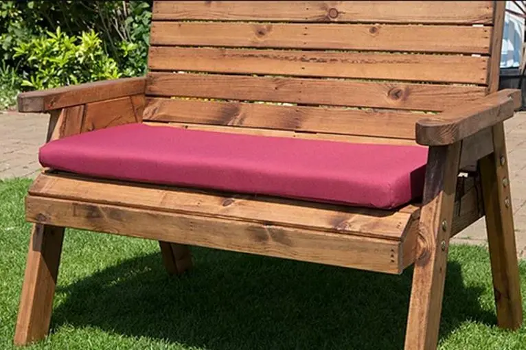 Burgundy Waterproof Three-Seater Garden Cushion – 145 x 40 cm for Charles Taylor Furniture