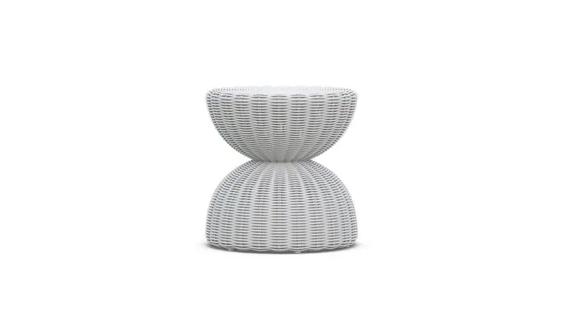 Cabo Beach White Side Table – Azurro Living