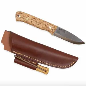 Casstrom Woodsman Knife – Curly Birch Handle with Integrated Fire Striker