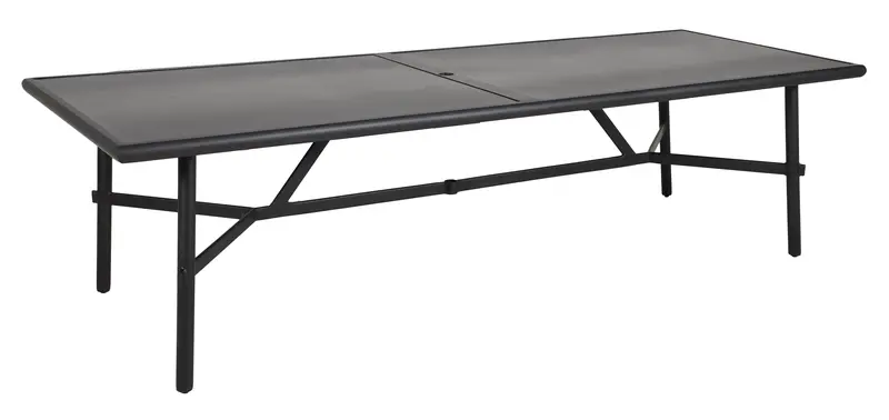 Castelle Barbados 44″ × 116″ Rectangular Outdoor Dining Table – Extended Gathering Table