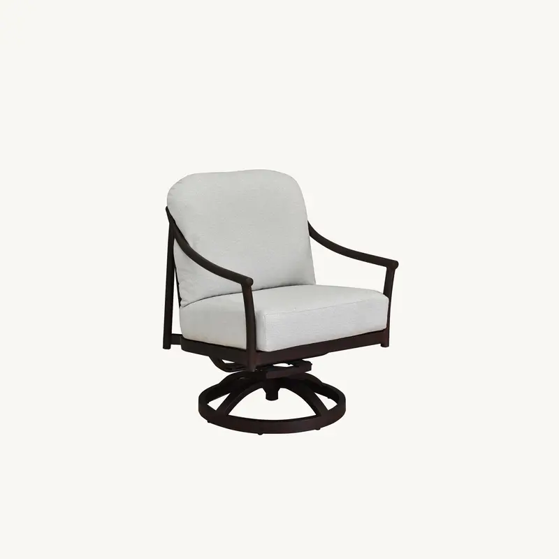 Castelle Largo Cushioned Swivel Rocker Dining Chair