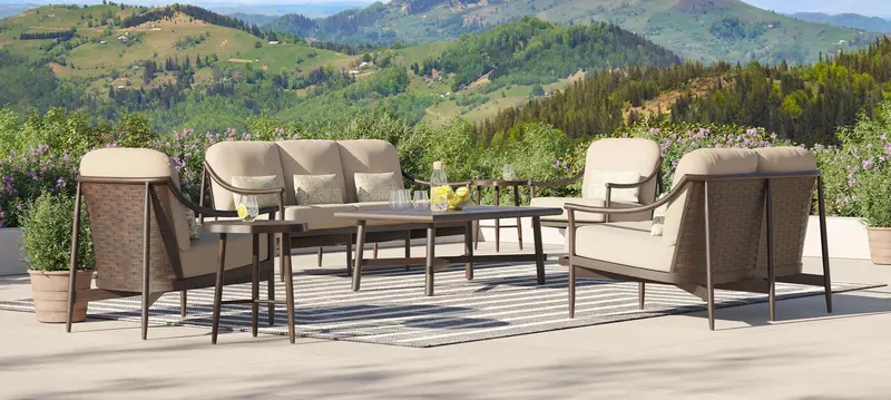 Castelle Largo Deep Seating Collection – Modular Outdoor Lounge Set
