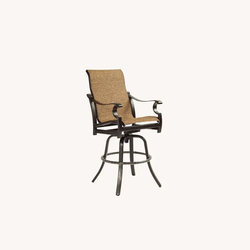 Castelle Monterey High-Back Sling Bar Stool – Stylish Elevated Seating