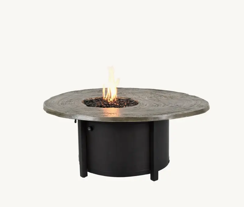 Castelle Nature’s Wood Round Firepit Coffee Table