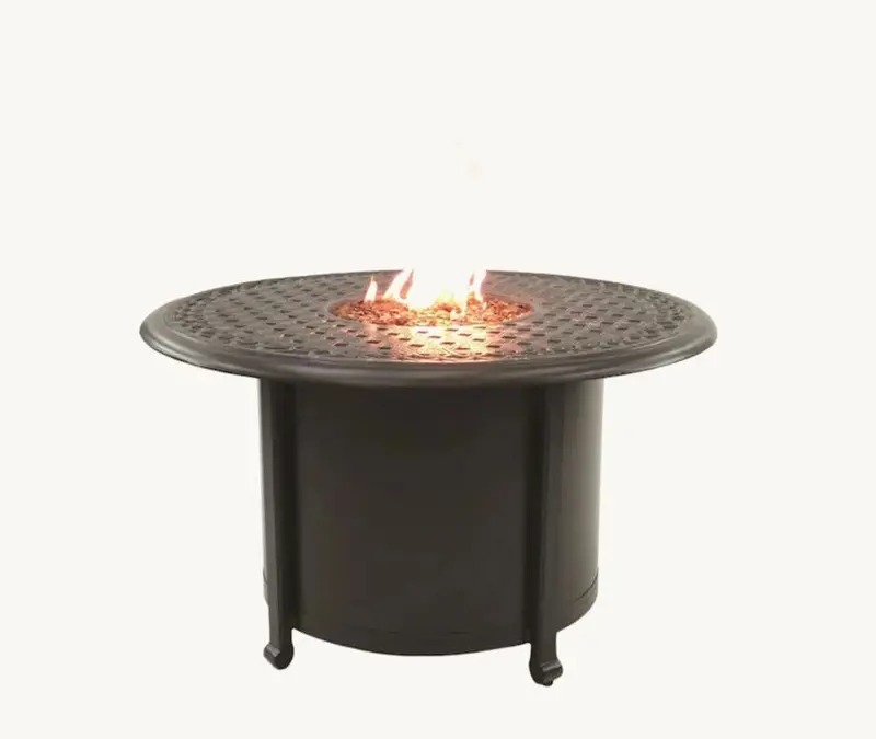 Castelle Vintage 38-Inch Round Firepit Coffee Table
