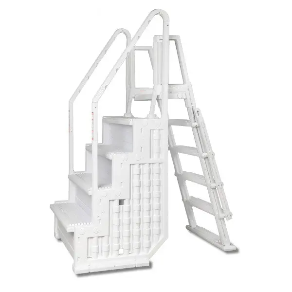 Cayman Ladder and Entry System – Integrated Steps and Safety Rail for In-Pool Use