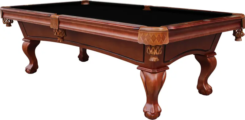Charles River 8-Foot Slate Pool Table with Premium Leather Drop Pockets