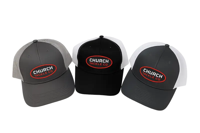 Church Tackle Embroidered Logo Baseball Caps