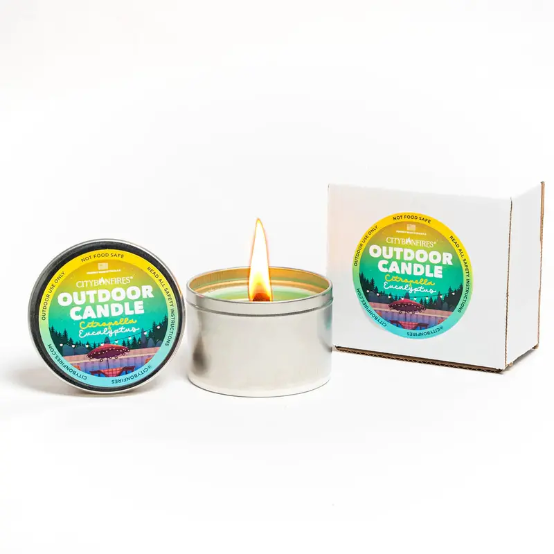 Citronella + Eucalyptus Outdoor Candle – Dual-Scent Bug-Resistant Option