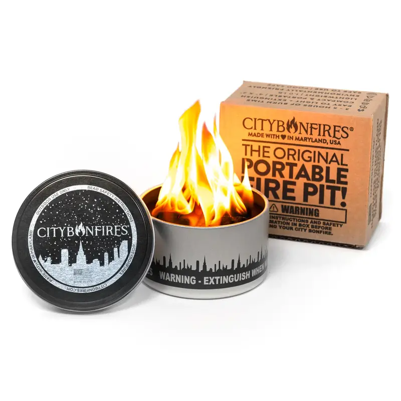 City Bonfire Portable Fire Pit – Compact Backyard Flame Source
