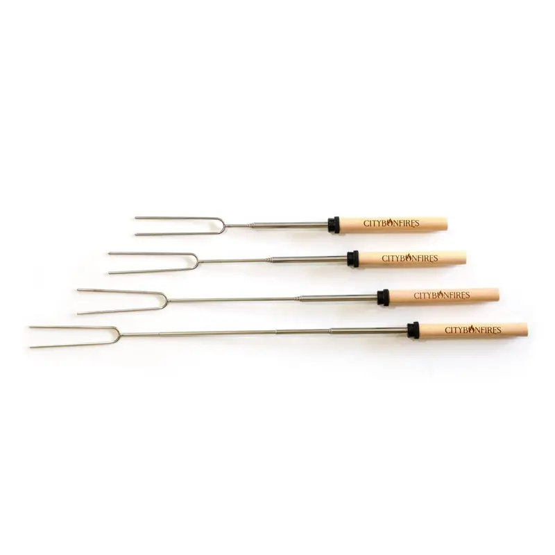 City Bonfire S’mores Sticks – 4-Piece Roasting Set