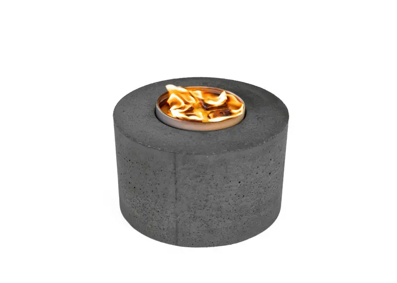 Classic Cylinder Concrete Fire Pit – Modern Outdoor Heating