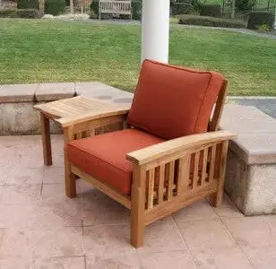 Classic Teak Mission-Style Club Chair – Premium Teak Construction