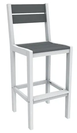 Coastline Café Bar Chair – High-Back Outdoor Bar Stool with Coastal Aesthetic by Seaside Casual