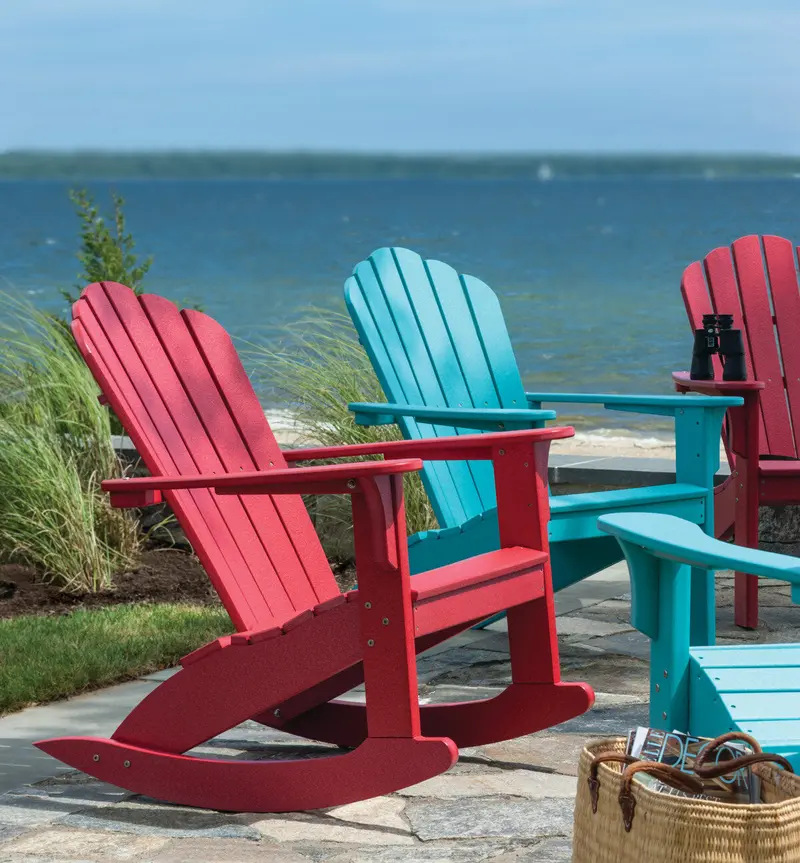 Coastline Harbor View Adirondack Rocking Chair by Seaside Casual