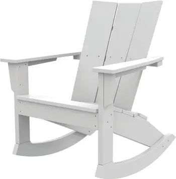Coastline Monterey Adirondack Rocker – Rocking Outdoor Lounge Chair with Coastal Appeal by Seaside Casual
