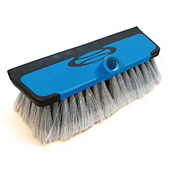 Combination Brush and Squeegee for Wet/Dry Surfaces