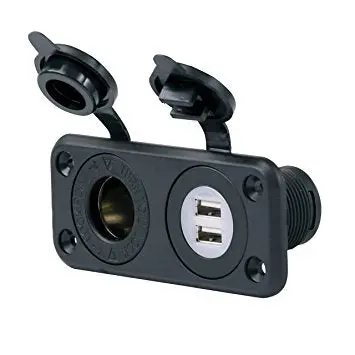 Combined Dual USB and 12V DC Power Socket
