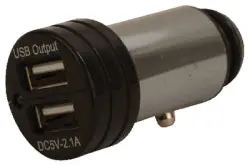 Compact Dual USB Vehicle Power Plug
