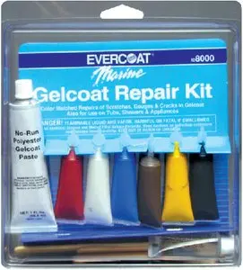 Complete Gelcoat Repair Kit for Scratches, Chips, and Blistering