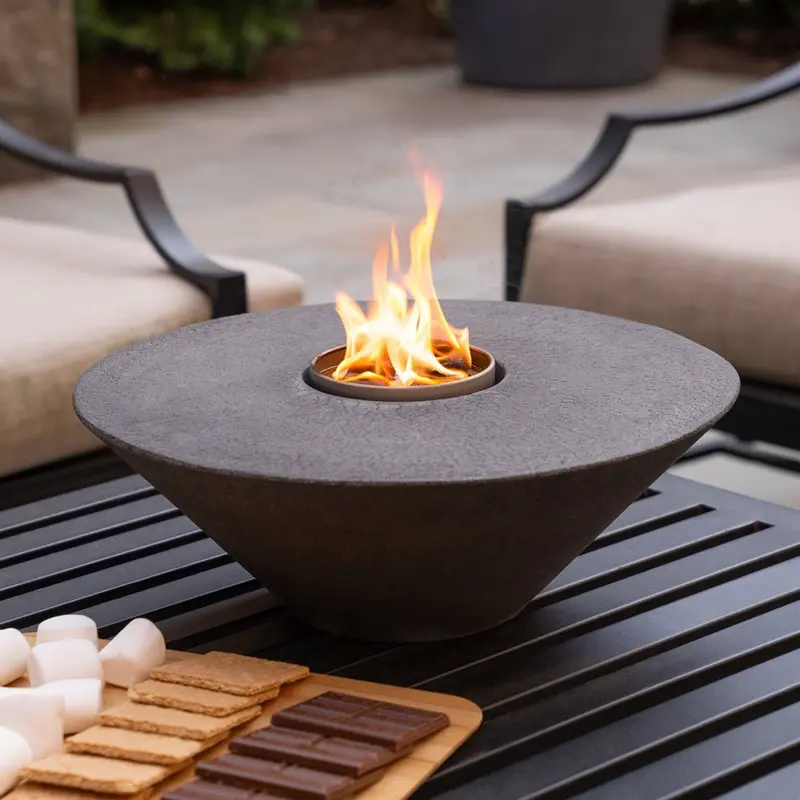 Concrete Cone Fire Pit – Sleek, Sculptural Heat Source