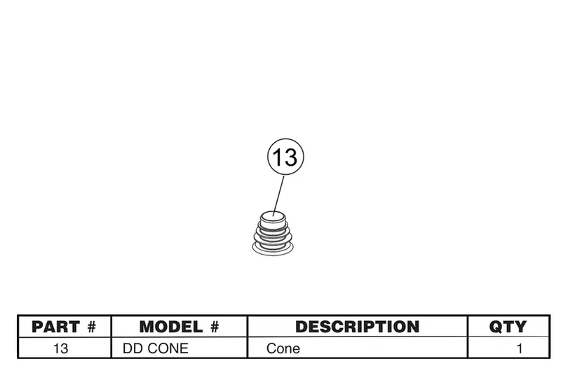 Cone Nozzle Replacement for Dirt Demon Systems (DD CONE)