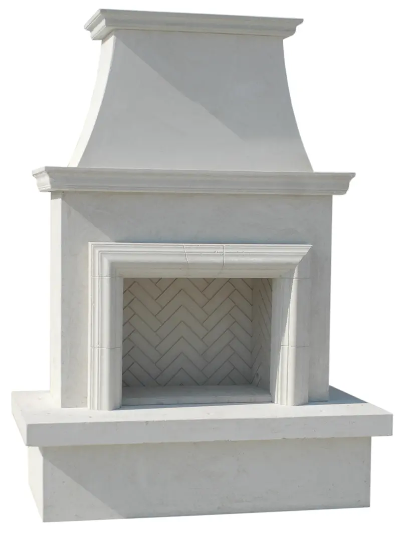 Contractor’s Model Outdoor Gas Fireplace with Moulding – American Fyre Design
